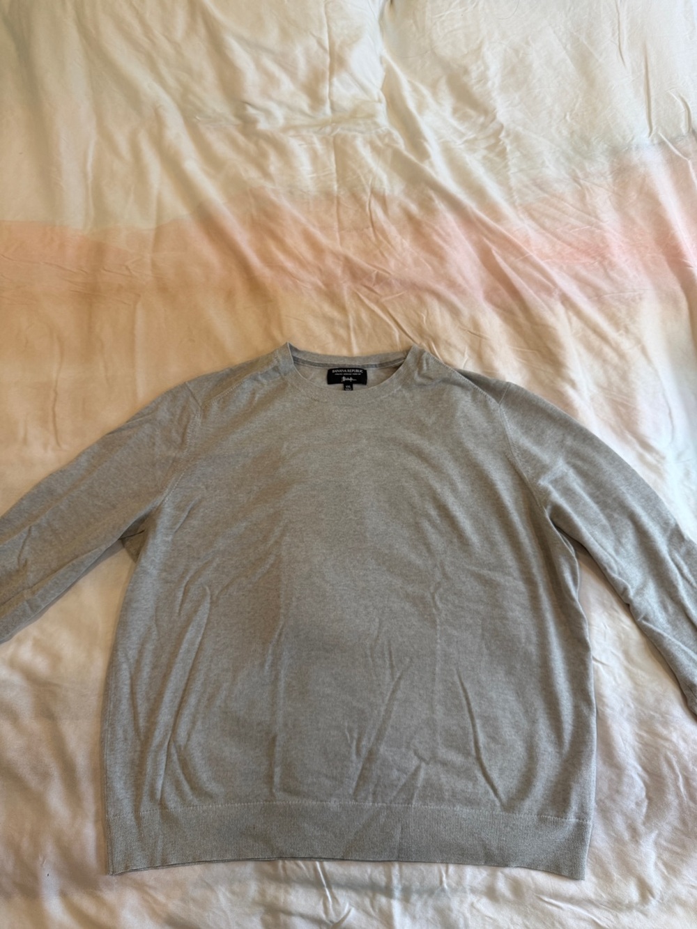 Banana Republic Men's Crewneck Sweater in Light Gray